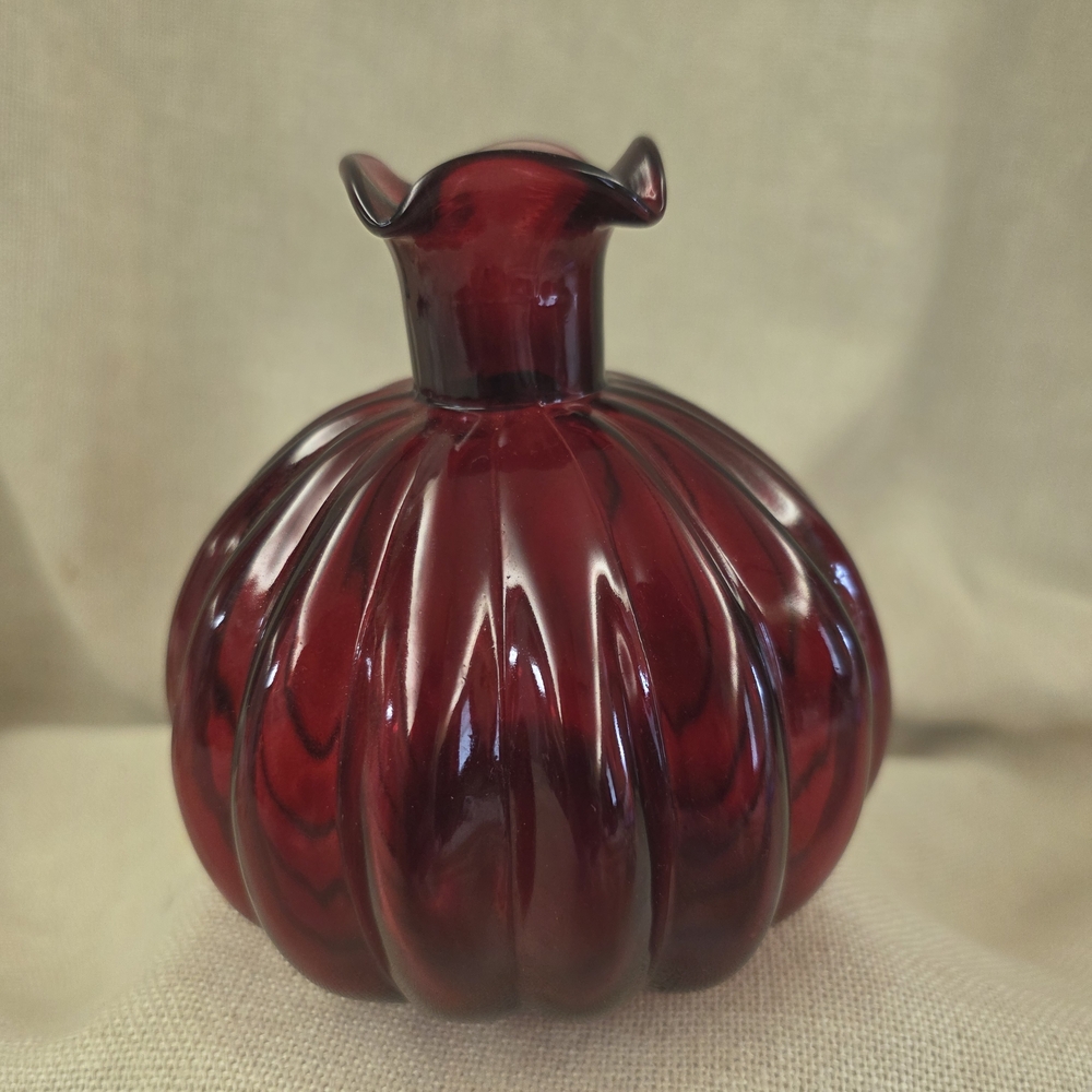 Elegant Red Glass Vase